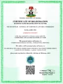 Company Registration Certificate